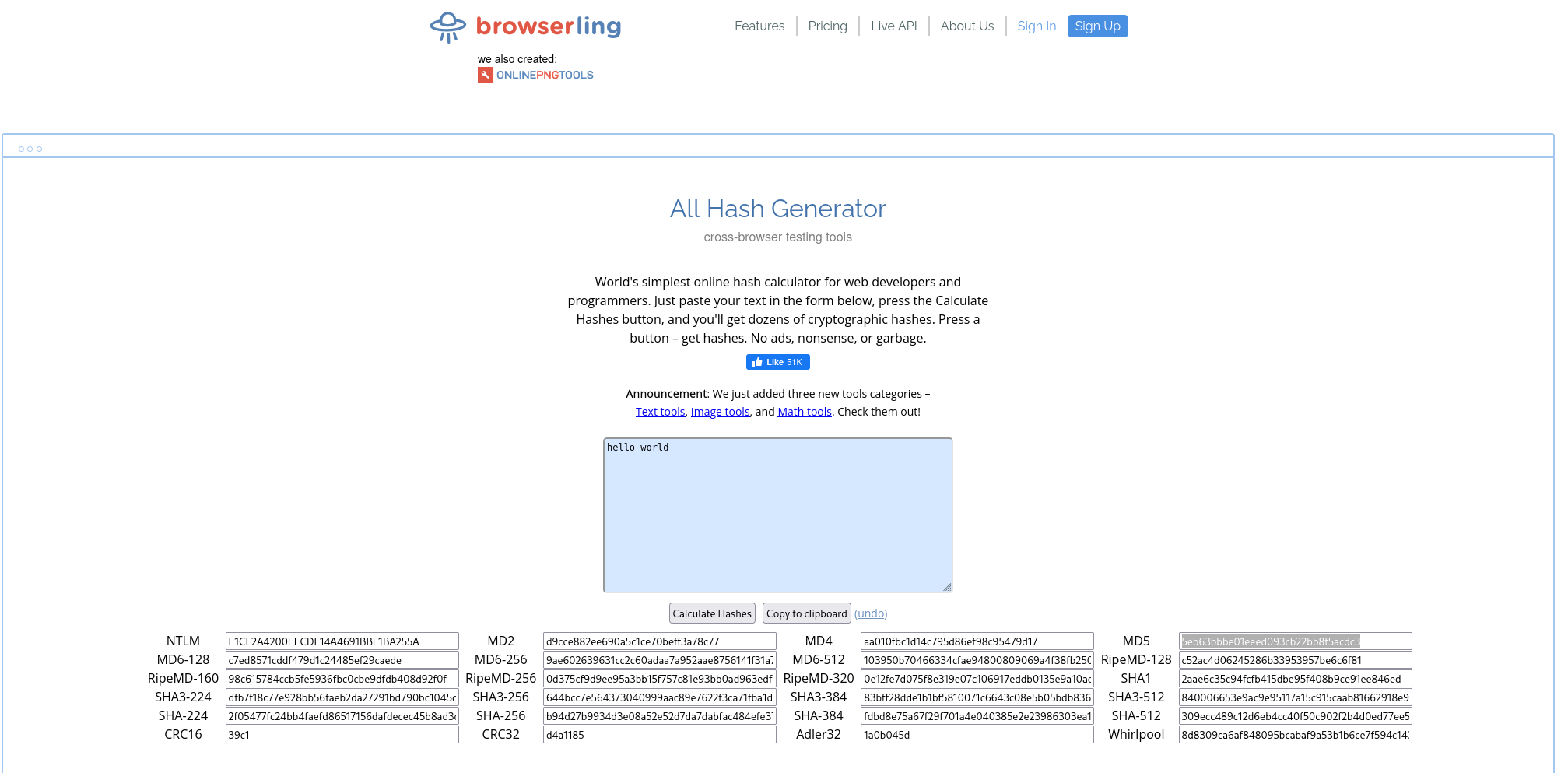 Generating a Hash