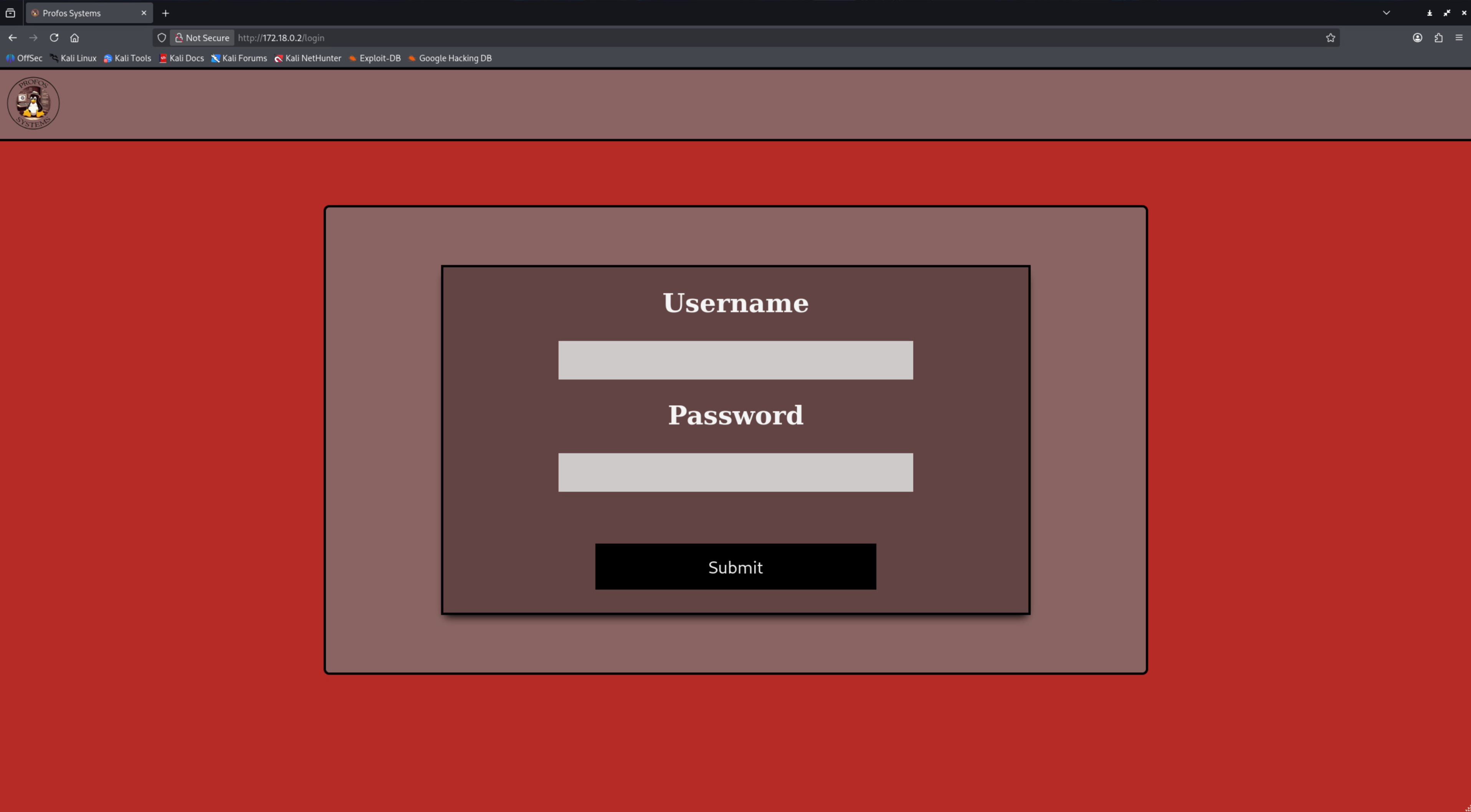 Profos-Systems Login Page